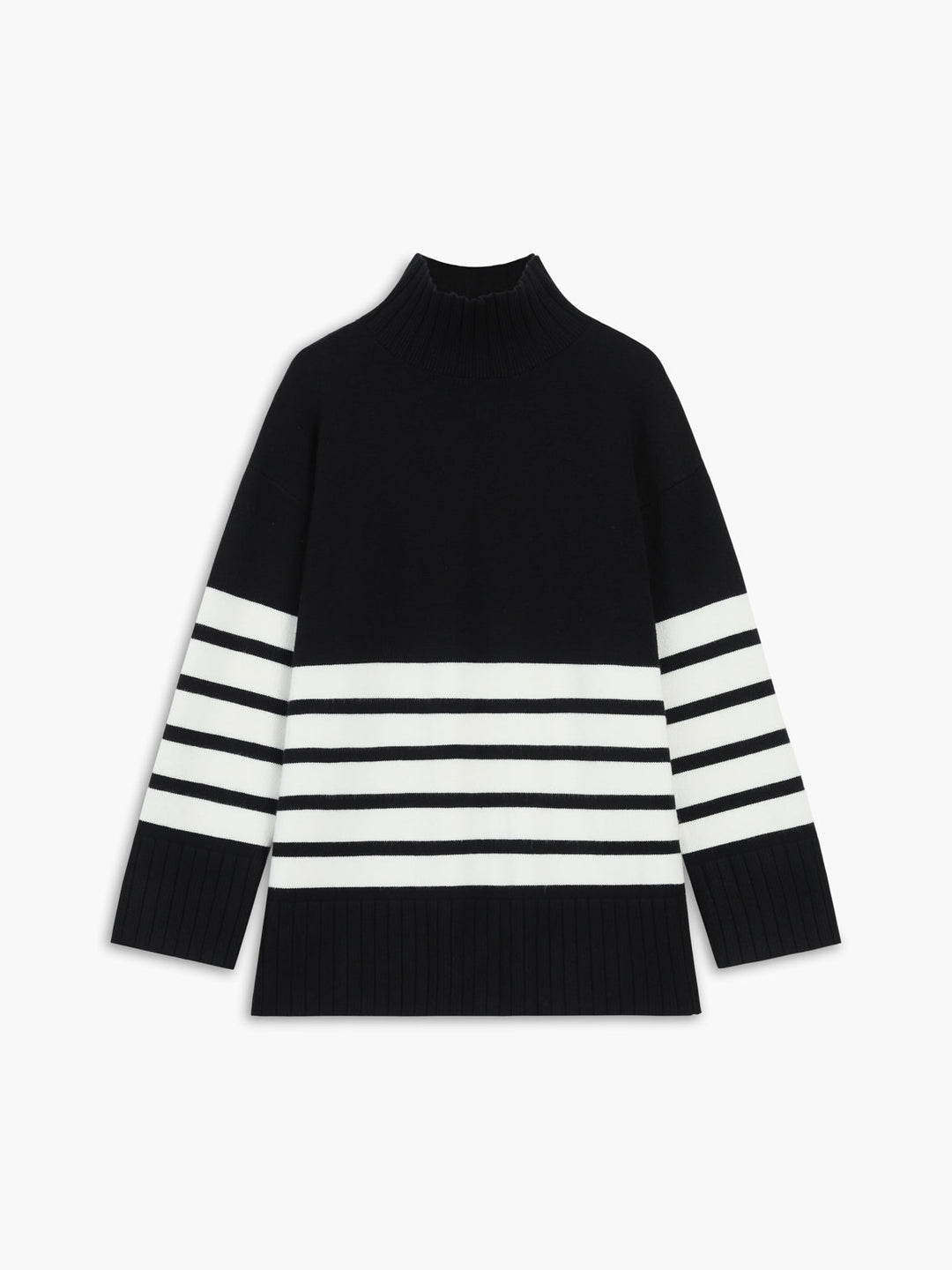 Page - Long Striped Knitted Sweater