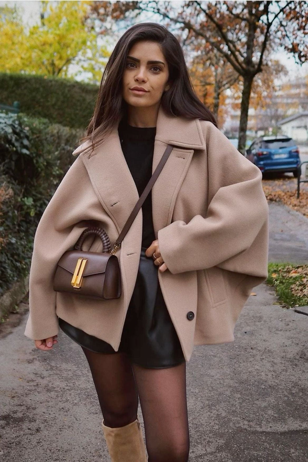 Skye - Oversized Buttoned Coat With Pockets