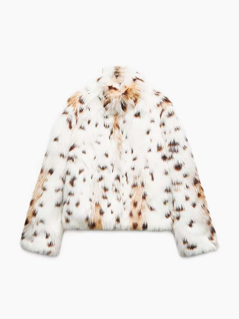 Senna - Leopard Print Fur Jacket