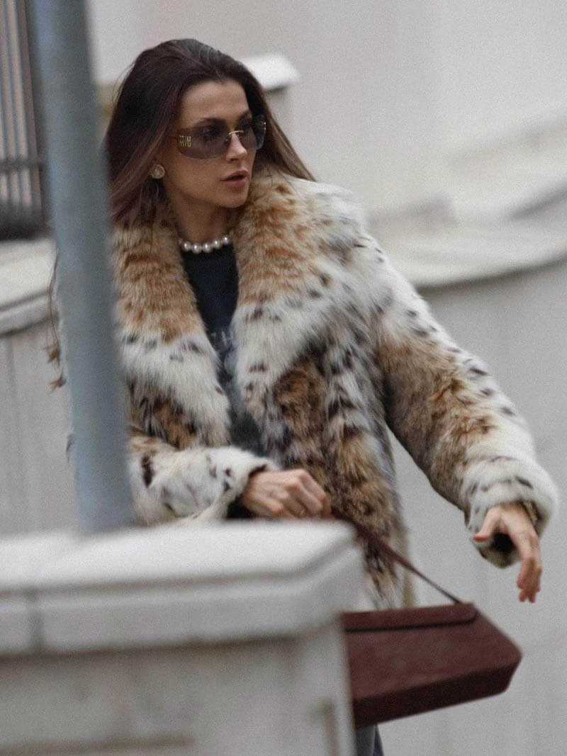 Senna - Leopard Print Fur Jacket