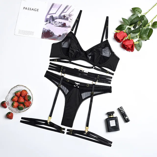 Adriana | 3-Piece French Lingerie Set