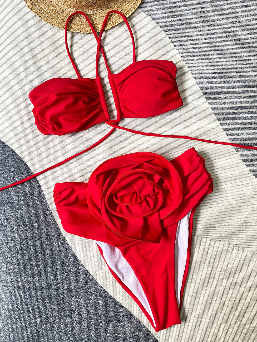 Aria - Bikini with Halterneck and Flower Detail